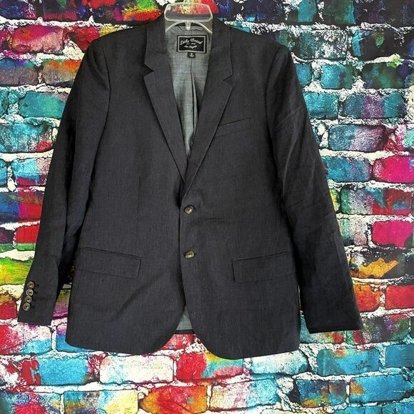 Lucky Brand Blazer Jacket 100% Linen Size Medium Two Button - Picture 1 of 6
